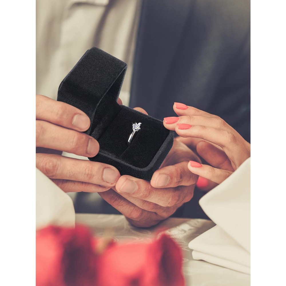 4pcs Ring Earring Box Set for Wedding and Engagement Gifts